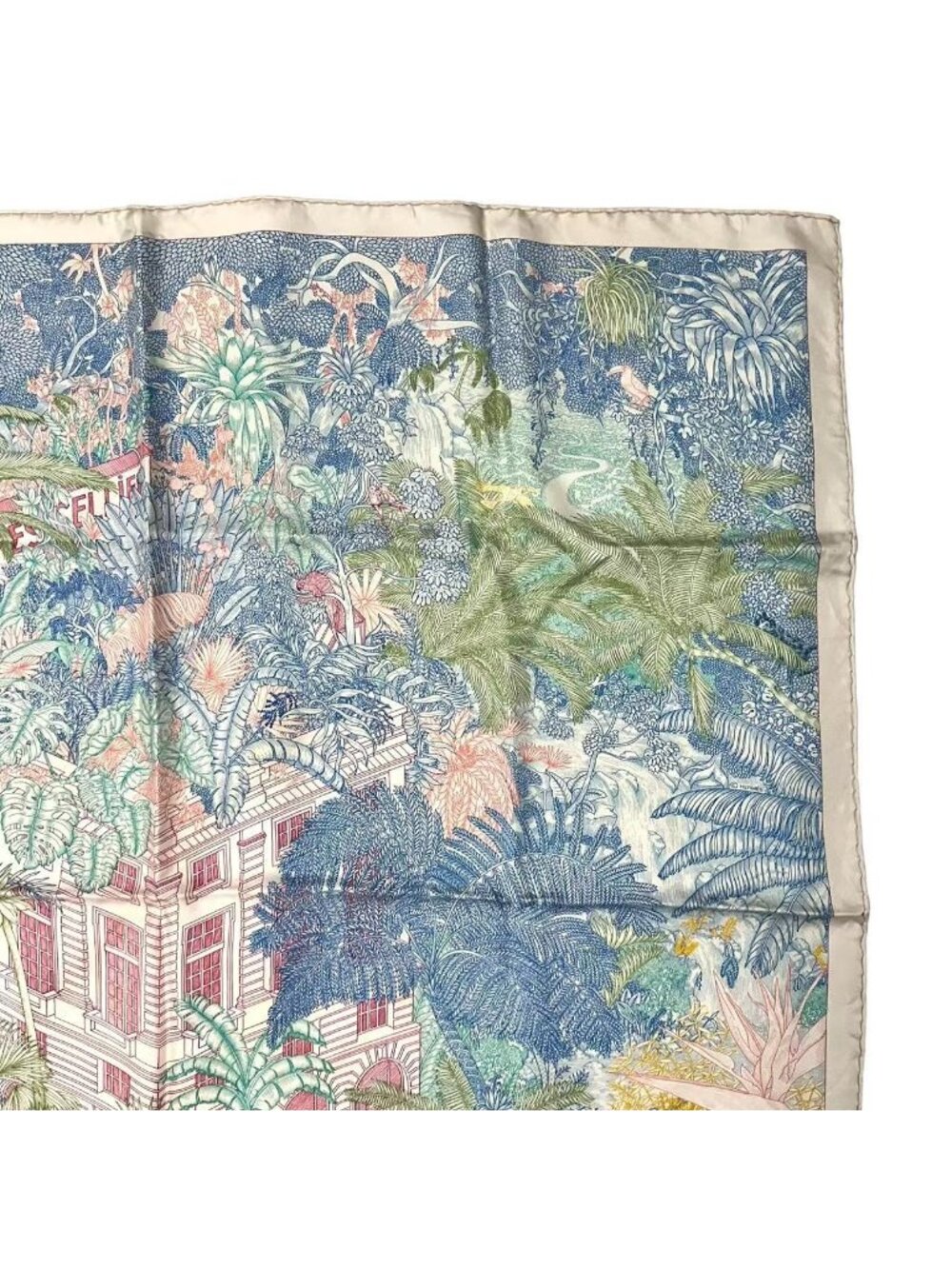Hermes Scarf Carre 90 Silk Faubourg Tropical Multicolor - Picture 4 of 8